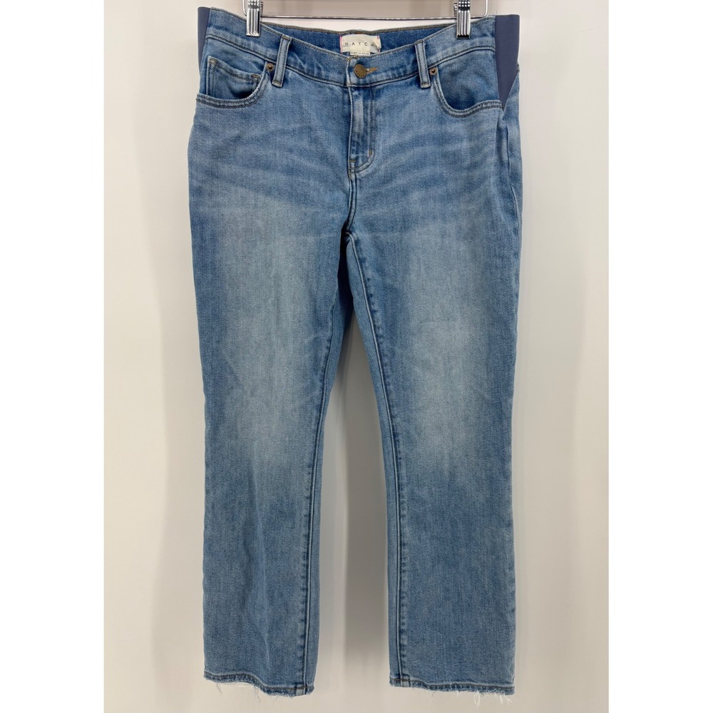 HATCH Maternity Jeans The Crop Women's 28 Blue Side Stretch